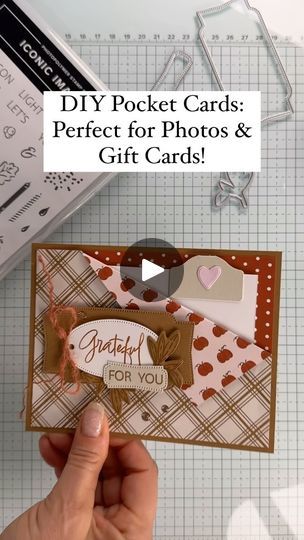 6.7K views · 1.2K reactions | Create Stunning Handmade Cards Easily!

📸✨ Check out this stunning pocket card design that’s perfect for any occasion! Whether it’s a Fall greeting, a birthday surprise, or a festive Christmas card, this versatile layout has got you covered. 🍂🎂🎄

🛠️ In my latest tutorial, I’ll show you how to:
•	Layer Designer Series Paper and fold it to create a unique pocket
•	Craft an easy slide-in insert with a handy tab using the Keeping Tabs punch
•	Customize your cards with beautiful stamps and die cuts from the Iconic Imagery set

Why recreate this project? 
✨ Versatility: Perfect for photos, gift cards, and special messages 
✨ Ease: Step-by-step instructions make it fun and simple 
✨ Personal Touch: Handmade cards add that extra special touch

🎥 Wa Pocket Cards Ideas Paper Crafts, Stampin Up Keeping Tabs Cards, Keeping Tabs Stampin Up Cards, Message Card Design Ideas, Pocket Craft, Unique Pockets, Stampin Up Christmas Cards, Pocket Card, Pocket Cards