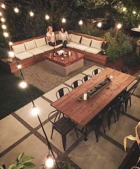 25 Inspirational Ideas to Create a Luxury Resort Style Backyard - Poggesi® USA Patio Layout, Concrete Patios, Backyard Seating, Budget Patio, Backyard Fire, Small Backyard Patio, Paver Patio, Budget Backyard, Outdoor Patio Decor