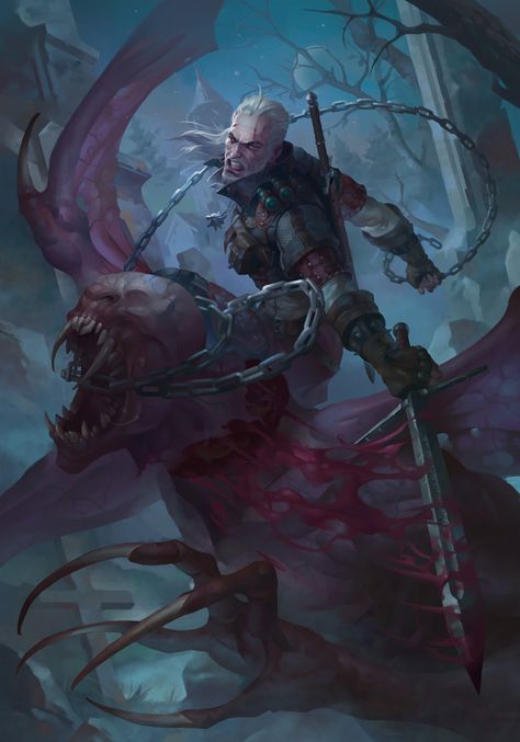 ArtStation - Geralt of Rivia, Alexey Kruglov Witcher 3 Art, Witcher Wallpaper, The Witcher Game, The Witcher Wild Hunt, Witcher Art, Witcher 3 Wild Hunt, Geralt Of Rivia, 다크 판타지, The Witcher 3