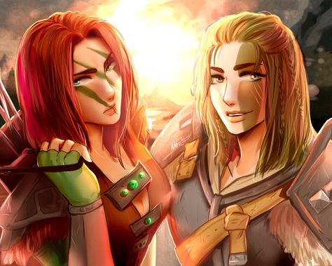 Aela The Huntress Art, Skyrim Aela, Mjoll The Lioness, Aela The Huntress, Skyrim Fanart, The Huntress, Elder Scrolls Skyrim, Bethesda Games, World Building