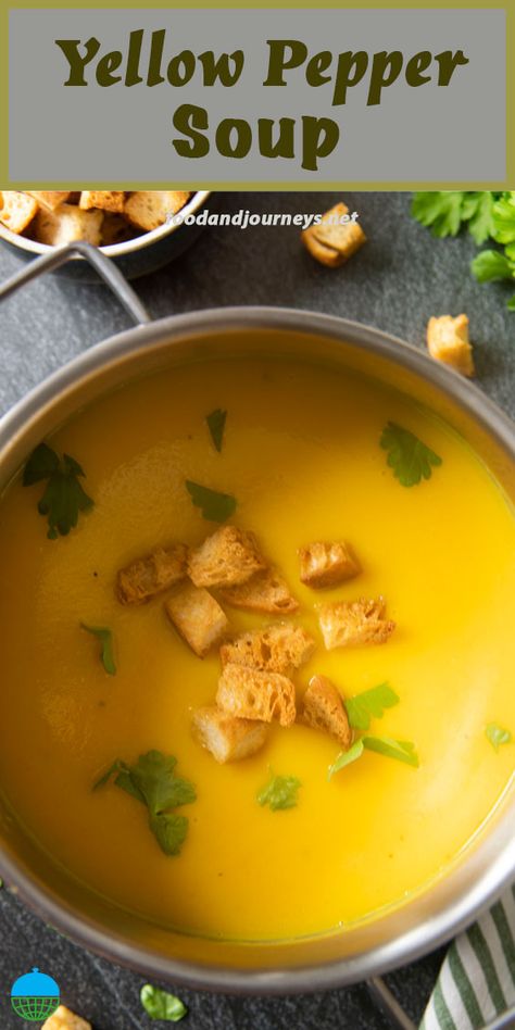 Yellow Pepper Soup, Yellow Bell Pepper Recipes, Orange Pepper Recipes, Healthy Vegetable Soup, Sweet Pepper Recipes, Bell Pepper Soup, Vegetable Soup Healthy, Bell Pepper Recipes, Healthy Vegetable