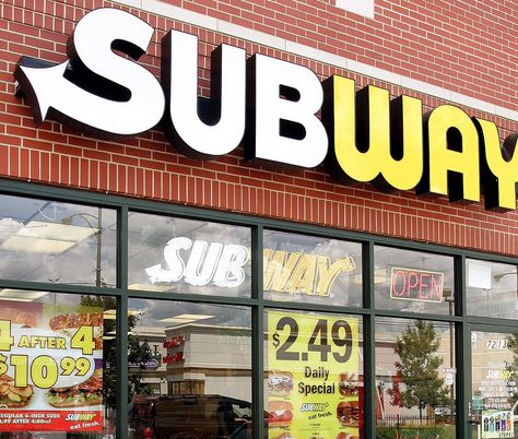 THE TWO SANDWICHES YOU SHOULD NEVER ORDER AT SUBWAY Meatball Marinara Sub, Subway Sandwich Shop, Chipotle Southwest Sauce, Subway Chicken, Southwest Sauce, Subway Cookies, Meatball Marinara, Subway Sandwich, Sandwich Shop