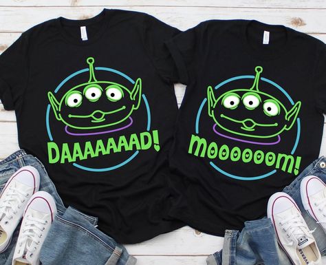 Buy Retro 90s Alien Toy Story Mom Dad Shirt, Disney Father Mother Matching Shirt 20% OFF is designed & sold by Vin Sweetie. SKU 115277814 listed on 01 10, 2024. Most ship worldwide within 24 hours. Delivery to the United States. Mom And Dad Disney Shirts, 90s Alien, Funny Disney Shirts, Toy Story Baby, Matching Disney Shirts, Disney Bound Outfits, Baby Shower Outfit, Disney Travel, Disney Shirts