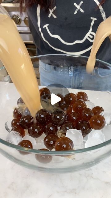 bà nội 👵🏻 | Asian Food Recipes on Instagram: "For anyone looking to make milk tea with giant boba balls. 🧋  🎥: @myhealthydish   #miktea #boba #tapioca #recipe #asianrecipes" Boba Balls Recipe, Tapioca Recipe, Boba Balls, Asian Food Recipes, Galaxy Chocolate Bar, Boba Tea Recipe, Galaxy Chocolate, Barbeque Party, Coconut Balls