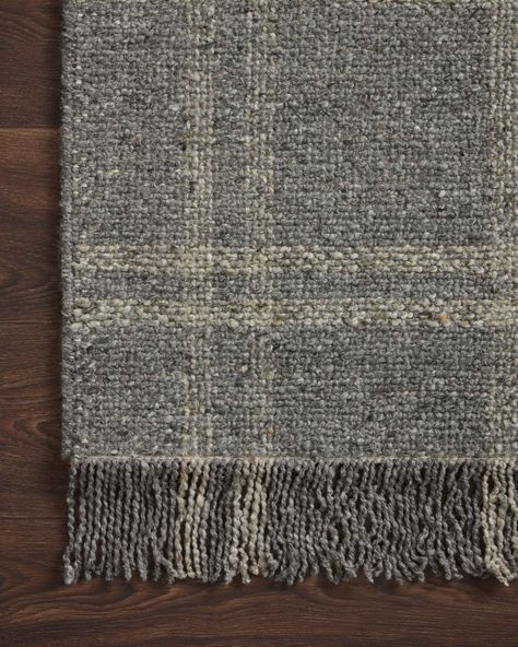 Designed in collaboration with Magnolia Home by Joanna Gaines, the Caleb Collection combines a timeless palette with a plaid-inspired, criss cross motif. Handwoven of 100% wool pile, Caleb's tone on tone colors are paired with subtle fringe to set the scene for a cozy and inviting space. Caleb is also GoodWeave certifi Joanna Gaines Rugs, Catalogue Inspiration, Taupe Rug, Loloi Rugs, Amber Interiors, Magnolia Homes, Tone On Tone, Joanna Gaines, Pillows And Throws