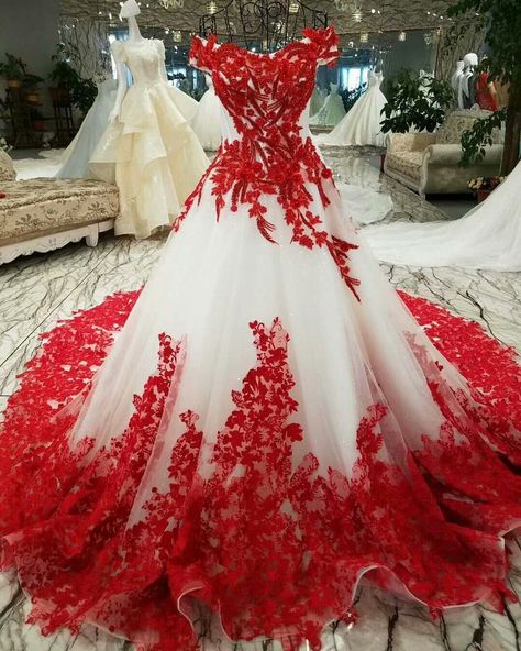 After Lilith takes another hit at Crystal and wipes her of her memori… #fanfiction #Fanfiction #amreading #books #wattpad Red And White Wedding Dress, High Neck Long Sleeve Wedding Dress, White Ballgown, Red And White Wedding, Red Wedding Gowns, Baju Kahwin, Red And White Weddings, Quince Dresses Red, Red Wedding Dress