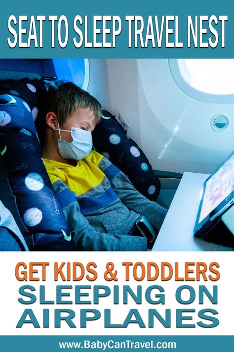 Plane Sleeping Hacks, Plane Hacks For Kids, Traveling With Kids On A Plane, Airplane Food Ideas, Sleeping On Airplane, Kids Travel Bed, Diy Kids Bed, Airplane Bed, Travel Pillow Airplane