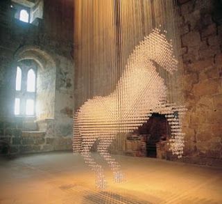 Stella McCartney's Stunning Swarovski Horse Sculpture - The Beading Gem's Journal Luxury Installation, Crystal Installation, Swarovski Chandelier, Swarovski Crystal Figurines, English Heritage, Crystal Lighting, Crystal Figurines, Horse Sculpture, Equine Art