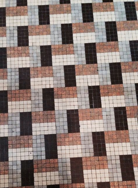 Four color floor tile pattern - 3x6 or square mosaic Square Tile Patterns Floor Layout, Square Mosaic Patterns, Square Tile Patterns, Vintage Tile Floor, Square Tile Pattern, Paver Patterns, Color Floor, Mosaic Tile Patterns, Tiled Floor