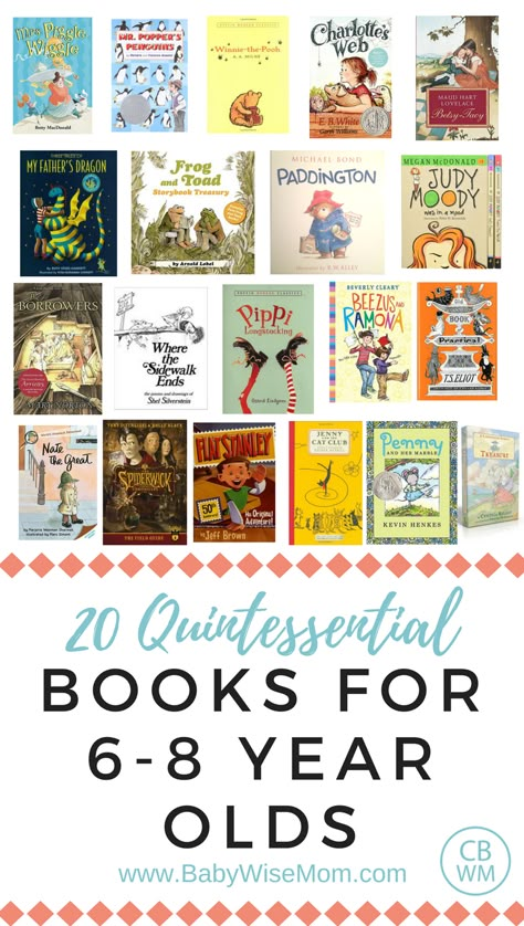 Books for 6-8 year olds. Books for elementary age children. We have already read most of these. And will probably read them again. Some of these are just classics. Looking forward to reading the others on the list. Read Aloud For 1st Grade, 2nd Grade Summer Reading List, 2nd Grade Book List, 1st Grade Reading List, 1st Grade Books To Read, 1st Grade Read Alouds, Read Aloud Chapter Books For 1st Grade, Second Grade Reading List, Elementary Books To Read