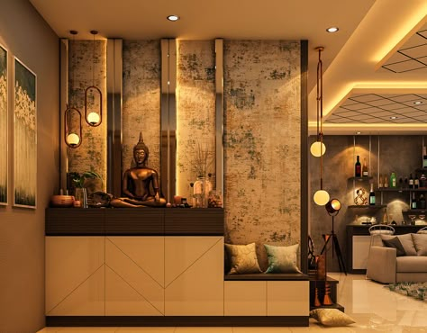 Interior Designers in Bangalore - Prestige LakeSide | Interior Designer Flat Entrance Design With Shoe Rack, Indian Foyer Decor Entryway, Foyer Ideas Entryway Indian Apartments, Foyer Ideas Entryway Indian, Pooja Cabinet, Entrance Foyer Design, Foyer Ideas Entryway, Foyer Furniture, Lobby Interior Design