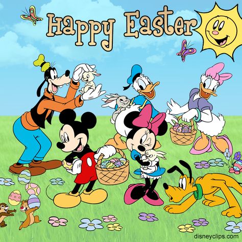 Mickey Mouse and Friends celebrating Easter #disney, #easter, #mickeymouse, #minniemouse, #donaldduck, #daisyduck, #goofy, #pluto Easter Disney, Mickey Easter, Disney Female Characters, Easter Cartoons, Friends Celebrating, Disney Character Drawings, Disney Planner, Disney Characters Wallpaper, Mickey Mouse Pictures