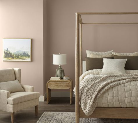 Chic Taupe – November Color of the Month | Colorfully BEHR Taupe With Pink Undertone Paint, Postmodern Mauve Behr Paint, Mauve Bedroom Paint, Mesa Taupe Behr, Chic Taupe Behr Paint, Mauve Paint Colors, Taupe Rooms, Master Headboard, Behr Color Trends