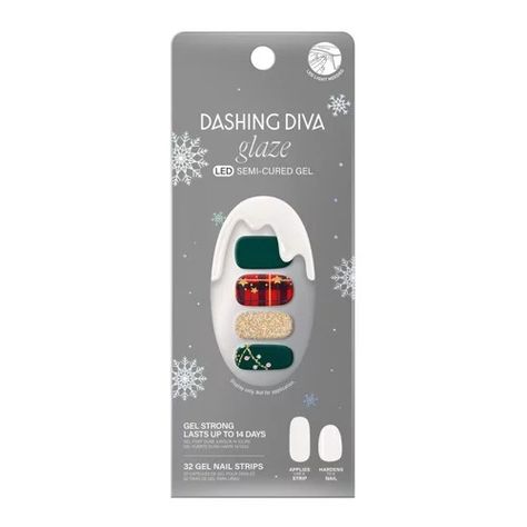 Dashing Diva : Page 3 : Target Christmas Light Nail Art, Dashing Diva Gloss, Light Nail, Red Gel Nails, Gel Manicure At Home, Dashing Diva, Gel Nail Strips, Diva Nails, Stripped Nails