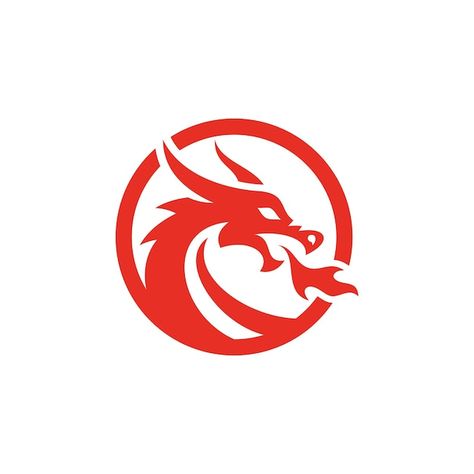 Red dragon fire breathing head vector ic... | Premium Vector #Freepik #vector #dragon-logo #dragon-mascot #dragon-icon #dragon-head Red Dragon Logo, Symbol Ideas, Dragon Symbol, Dragon Vector, Dragon Mascot, Vector Animals, Logo Dragon, Watermark Ideas, Dragon Logo