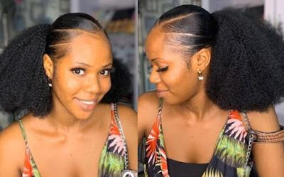 50 IMAGES: The Best and Most Recent Gel Hairstyles For Black Ladies Puff Gel Hairstyles For Black Women, Packing Gel Hairstyle In Nigeria, Packing Gel Styles, Latest Packing Gel Hairstyle, Black Hair Gel, Packing Gel, Gel Hairstyles, Hairstyles For Black Ladies, Natural Hair Ponytail