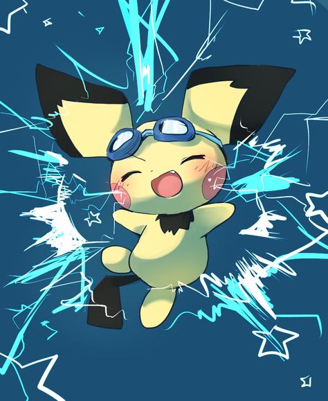 Pichu Fanart, Pokémon Sleeve, Pichu Pikachu Raichu, Pikachu Evolution, Pichu Pokemon, Pokemon Show, Pikachu Raichu, Cute Pokemon Art, Super Smash Bros Memes