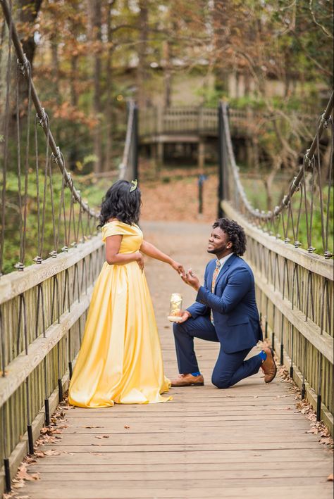 #disney #engagement #proposal black love #love #beauty&thebeast Pictures Black Women, Disney Engagement, Proposal Pictures, Engagement Proposal, I Said Yes, Wedding Things, Black Love, Love Love, Black People