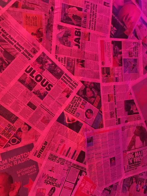 Pink Newspaper Background, Pink Newspaper, Valentines Background, Newspaper Collage, Newspaper Background, Newspaper Wall, Go Study, Graduation Poster, Backgrounds Girly