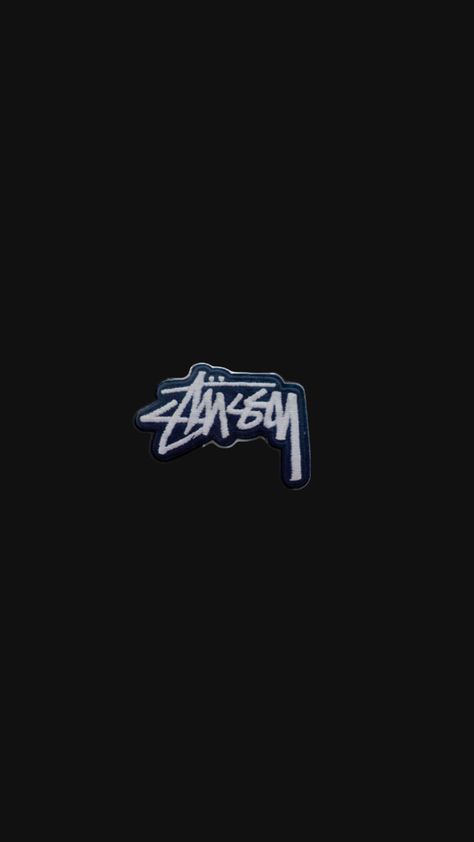 A STUSSY LOGO Stussy Wallpaper, Stussy Logo, Blue, Black