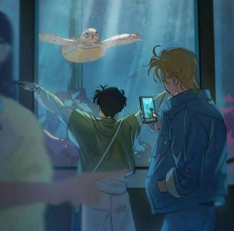 Gay Fish, Banana Art, Banana Fish, Fanarts Anime, Fish Art, Manga Art, Aesthetic Anime, Anime Wallpaper, Anime Boy