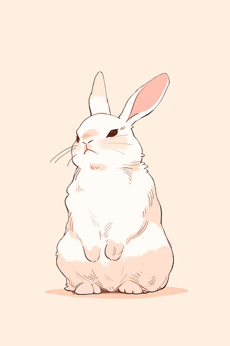 Fluffy Aesthetic, Bunny Paws, Bunny Sketches, Rabbit Drawing, Rabbit Illustration, Art Mignon, Bunny Drawing, Rabbit Art, Bunny Art