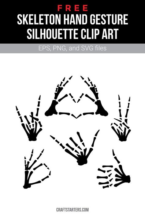 Freebie Svg, Skeleton Svg, Stencils Printables, Hand Gesture, Silhouette Clip Art, Skeleton Hand, Skeleton Hands, Scan And Cut, Cricut Projects Vinyl