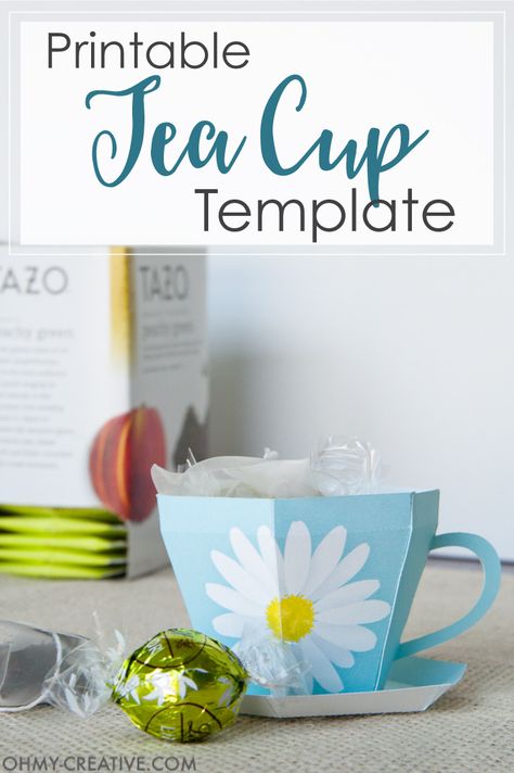 Tea Cup Template, Spring Bridal Shower Favors, Creative Bridal Shower Gifts, Paper Tea Cups, Cup Template, Spring Gift Ideas, Party Favors Diy, Spring Mantel, Tea Crafts