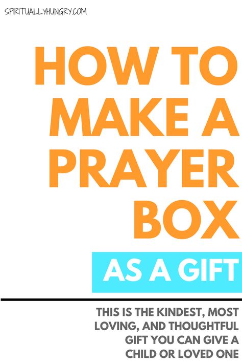 A homemade prayer box is seriously the best gift ever! What speaks more love and kindness than our prayers? Make this for your child, your spouse, a close friend or even your mom and it will be a hit! via @alexiswaid Prayer Box Diy, Prayer Jar, Prayer Gifts, Secret Sisters, Best Gift Ever, Love And Kindness, Prayers For Children, Christian Resources, Prayer Box