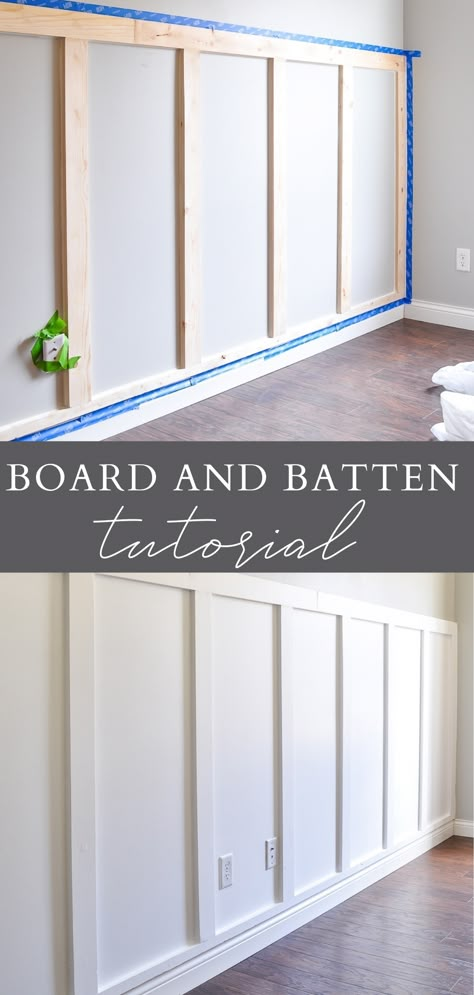 Koti Diy, Board And Batten Wall, Diy And Home Improvement, Hallway Ideas Entrance Narrow, Board And Batten, Updating House, Decoration Inspiration, Diy Home Improvement, Home Reno