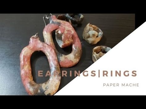 Paper Mache Earrings | Paper Mache Rings with Resin - YouTube Paper Mache Earrings, Paper Mache Jewelry, Earrings Paper, Making Paper Mache, Make Paper, Bramble, Hello My Name Is, How To Make Paper, Paper Mache