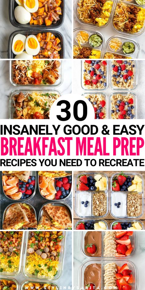 breakfast meal prep recipes Meal Prep For A Week For 2, Best Breakfast Meal Prep, Quick Breakfast Prep, Meal Prepping High Protein, Low Carb Breakfast Prep For The Week, Low Cholesterol Breakfast Meal Prep, Easy Breakfast To Take To Work, Meal Ideas For Breakfast, Healthy Meal Prep For Breakfast