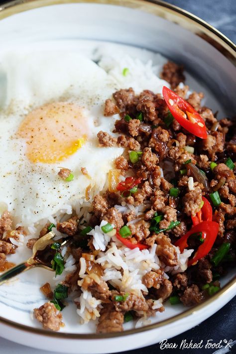 Easy Stir-fry Minced Pork | Bear Naked Food Minced Pork Stir Fry, Minced Pork Recipes Dinners, Minced Pork Recipes Chinese Food, Pork Minced Meat Recipe, Minced Pork Recipes, Steamed Pork Ribs, Pork Mince Recipes, Dim Sum Restaurant, Steamed Pork