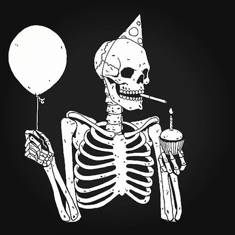 Skeleton Birthday, Best Friend Svg, Birthday Wishes For Best Friend, Funny Birthday Wishes, Wallpaper Happy, Balloons Cake, Svg Skeleton, Skeleton Svg, Cake Party