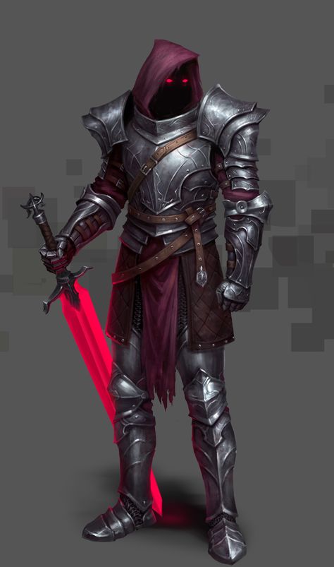 Scarlet knight, lei wu on ArtStation at https://www.artstation.com/artwork/LJxOR Ghost Soldier, Ghost Knight, Black Gate, Evelynn League Of Legends, Evil Knight, Heroic Fantasy, Knight Art, D&d Dungeons And Dragons, Fantasy Monster