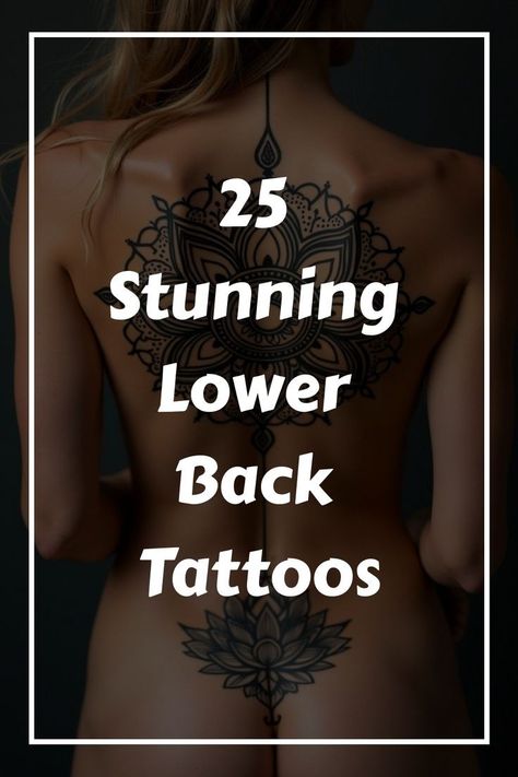 Tattoos Above The Buttocks, Decolletage Tattoo, Women Neck Tattoo Ideas Side, Feminine Lower Back Tattoos, Lower Side Back Tattoo Women, Lower Back Tattoo Designs For Women, Back Pieces For Women Tattoo, Unique Lower Back Tattoos, Tattoos For Lower Back