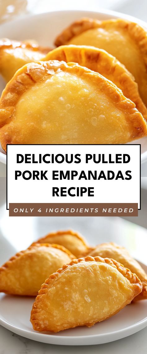 Image for Delicious Pulled Pork Empanadas Recipe Pulled Pork Pastry Puffs, Pulled Pork Tamale Pie, Pulled Pork Empanadas Recipe, Pulled Pork Leftover Ideas, Pulled Pork Recipes Leftover, Pork Empanadas Recipe, Pulled Pork Empanadas, Pork Appetizers, Pork Dinner Ideas