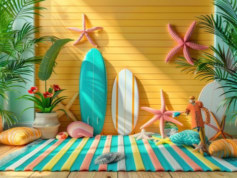 Summer Backdrop, Digital Photography Backgrounds, Beach Backdrop, Photography Studio Background, Tropical Wall Art, Vendor Events, Photography Beach, Child Photography, Happy Vibes