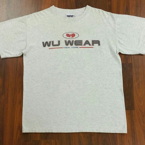 Check out this official, WU Wear, Vintage 90s Wu Tang Clang brand T-shirt. Don't miss out on this fresh, summer joint. Instagram @justonevintage www.JustOneVintage.com Wu Tang Shirt, Graffiti Type, Wu Wear, Clothes Pants, Wu Tang Clan, Baggy Clothes, Fresh Summer, Wu Tang, Mens Sportswear