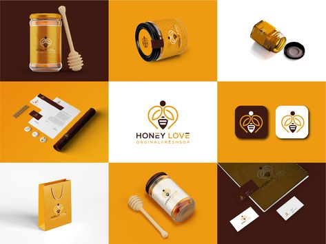 Bee honey Logo & Brand Identity Design by Designer Nishad | Logo  Designer Logo Bee, Honey Logo, Butterfly Logo, Bee Honey, Logo Brand Identity, Color Logo, Modern Logo Design, Bags Logo, Logo Designer