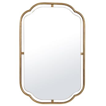 allen + roth 21.625-in W x 34.63-in H Oval Gold Framed Wall Mirror in the Mirrors department at Lowes.com Floating Mirror, Gold Framed Mirror, Gold Bed, Gold Frame Wall, Gold Mirror Wall, Metal Frame Mirror, Frame Mirror, Cleaning Walls, Girls Bathroom