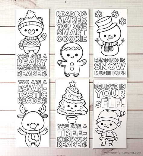 Winter Coloring Bookmarks Free Printable, Free Printable Christmas Bookmarks, Bookmark Coloring Pages, Printable Christmas Bookmarks, Colouring Christmas, Colouring Bookmarks, Bookmark Coloring, Coloring Bookmarks Free, Christmas Bookmark