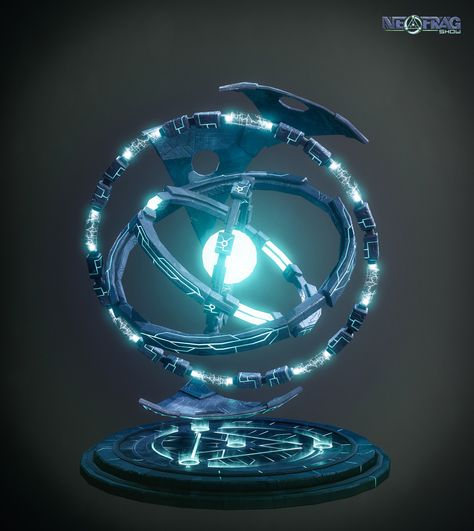 ArtStation - Neofrag Show - the Ring, Yannick Castaing Sci Fi Items, Time Concept Art, Magical Technology, Futuristic Technology Concept Art, Rigging Animation, Sci Fi Tech, Time Skip, Arte Robot, Fantasy Props