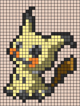 Alpha pattern #93221 | BraceletBook Pokemon Bracelet Pattern, Pokemon Alpha Pattern, Eve Pokemon, Ghost Fairy, Pixel Blanket, Pokemon Mimikyu, Pokemon Alpha, Pokémon Perler, Hama Art