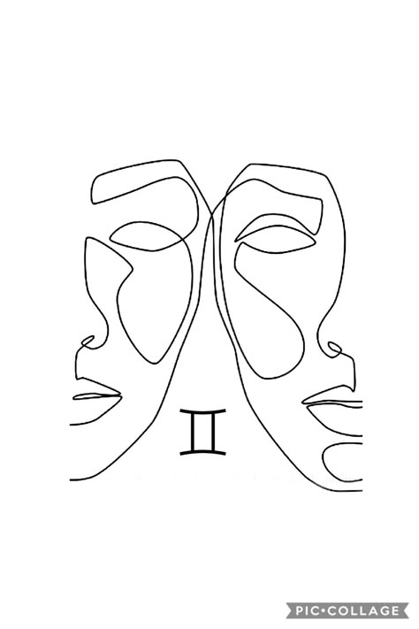 Gemini Design Tattoo, Gemini Tattoo Outline, Gemini Tattoo Drawings, Gemini Tattoo Sketch, Gemini Line Tattoo, Zodiac Tattoo Gemini, Gemini Tattoo Stencil, Gemini Drawing Ideas, Gemini Drawings