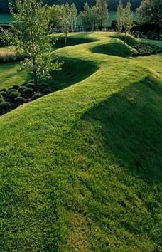 ... build a berm to keep the wind from howling through the fields... and maybe I will. Grass Path, Luxury Exterior, Lawn Maintenance, Garden Images, Have Inspiration, Formal Gardens, Land Art, Garden Paths, Dream Garden