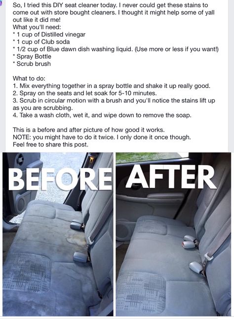 Diy Car Seat Cleaner, Car Seat Cleaner, Car Upholstery Cleaner, Car Cleaner Interior, Clean Car Seats, Seat Cleaner, Diy Cleaning Solution, Diy Cleaning Hacks, Car Cleaning Hacks