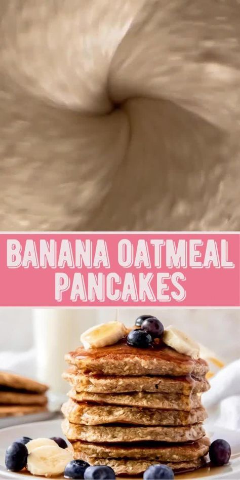 #NutritionForGoodHealth Pancakes Videos, Banana Oatmeal Pancakes, Breakfast Recipes Easy Quick, Crockpot Healthy, Healthy Breakfast Recipes Easy, Oatmeal Pancakes, Makanan Diet, Pancakes Healthy, Banana Oatmeal