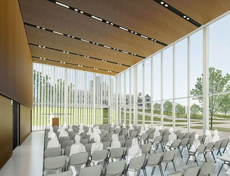 Lecture Hall Design, Training Center Design, School Building Plans, Washington University In St Louis, Conference Room Design, Welcome Center, Lecture Hall, Lobby Seating, Convention Hall