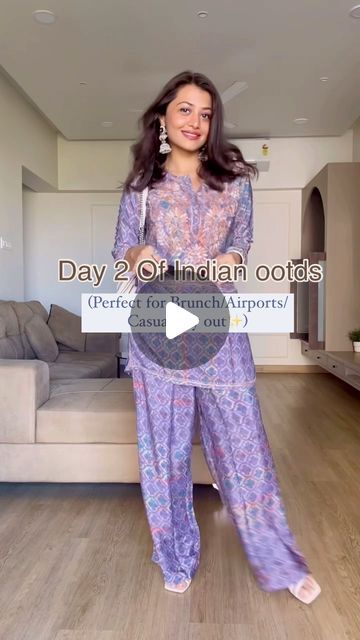 RIYA • 👗FASHION STYLIST • on Instagram: "This easy breezy set for summers! Comment for LINK and SAVE/SHARE for later!
Got this at discounted price from @myntra 

Outfit : @houseofkari.in @myntra 
Earrings : @silver.kiosk 
Sunglasses : @rayban 

#myntrafinds #indianréels #desireels #desiinfluencers

Indian coord sets, Chikankari kurtas, Myntra Coords, coord set styling, printed sets, floral outfits, myntra printed fashion, chikankari coord sets, Chikankari kurtas Chikankari ootd, Myntra finds, myntra fashion, myntra haul, what I ordered vs what I got, how to style, how to style videos, styling reel, trouser style, brunch outfits, airport outfit ideas, casual everyday outfits, casual summer,  summer outfits, myntra pants, myntra trousers, office wear, ootd, ootd Inspo, how to style coord se Everyday Outfits Casual Summer, Everyday Outfits Casual, Myntra Finds, Casual Everyday Outfits, Airport Outfit Ideas, Brunch Outfits, Outfit Ideas Casual, Coord Sets, Budget Outfits